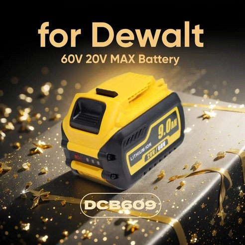 디월트배터리 호환 Dewalt DCB200 교체용 배터리 전동 공구 DCB606 DCB609 DCB205 DCB206 DCB209 DCB182 20V 60Ah 60V 90Ah, 9)20V 6.0Ah 3PACK, 1개