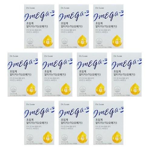 [OKㅣ강추] 닥터린 초임계 알티지 오메가3 1025mg x 30캡슐 10박스 WP [OKNOWㅣ추천상품]