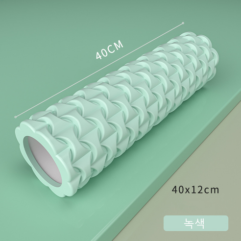 필라테스 요가스트 3D EVA 스트레칭 돌기 폼롤러 원형 마사지 소프트 봉롤러, 녹색