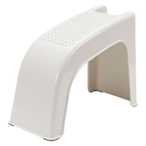샤워 발 받침대 스탠드 미끄럼 방지 디자인 발판 발 의자 면도 다리 성인용, 38x28x16.5cm, 하얀, 플라스틱