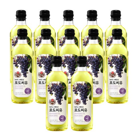백설 포도씨유, 900ml, 12개