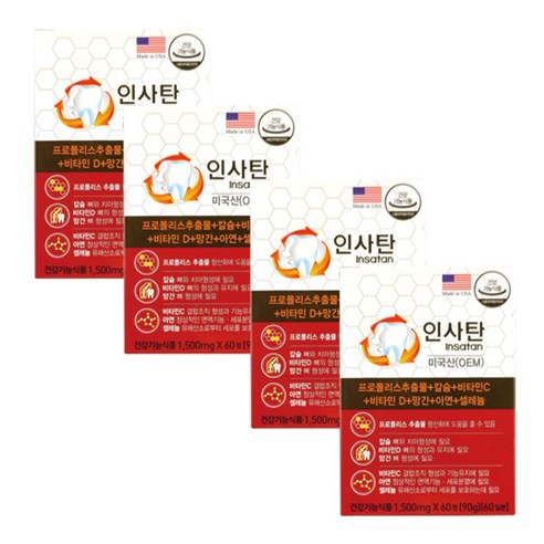 경남제약 인사탄 60정 항산화 관절건강, 4개