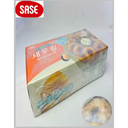 대용량 사세 후라이드 새우링 2팩 (736g+736g) – 술안주 및 간식용 2개 함께 함유 736g 새우짜조