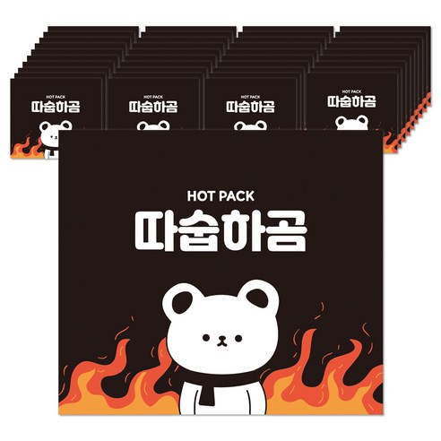   모어하우스 국내 생산 KC인증 따숩하곰 휴대용 어린이 핫팩 따숩하곰 핫팩 시즌2 150G 최대 18시간 지속, 2세트