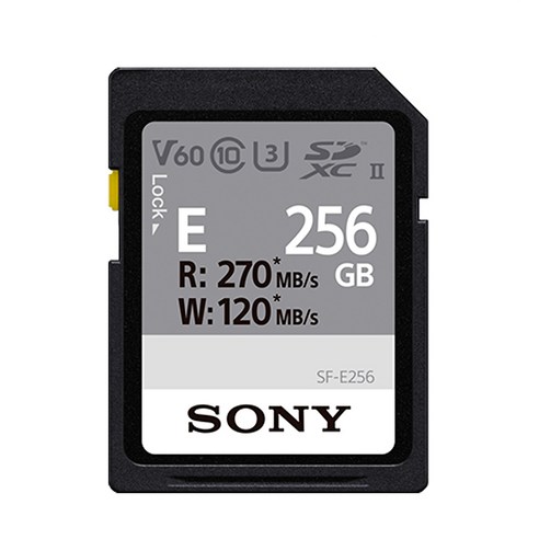 소니 정품 SF-E256 SDXC 256GB SD메모리 UHS-II U3 V30 공식 대리점, 256MB