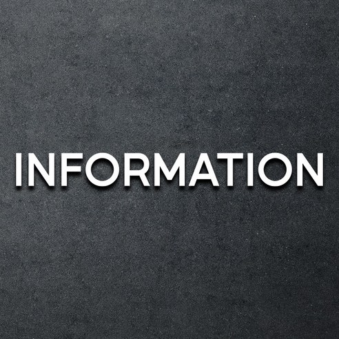 마마픽스 아크릴 도어사인 표지판 화이트, 1개, INFORMATION
