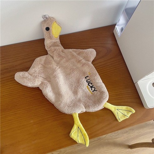 【타월】* 메이든 농도 캠프 * 수건 귀여운 주방 수건 흡수성 타월 가정용 타월, 43*28cm, 카키 오리 수건
