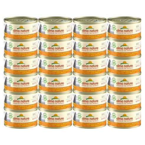 알모네이쳐 고양이 주식캔, 70g, 키튼 닭고기, 24개