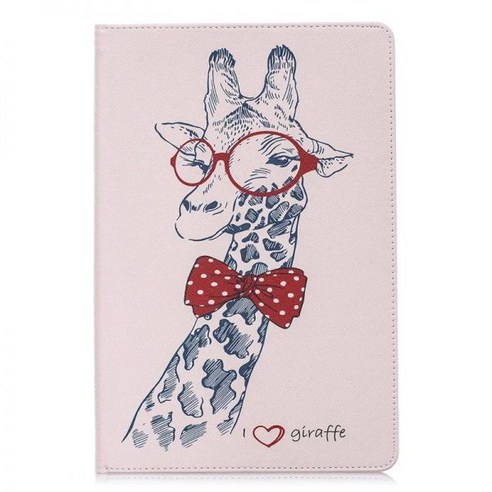 스마트 PU 가죽 인쇄 커버 삼성 갤럭시 탭 A 8 0 2019 케이스 태블릿 Funda, giraffe