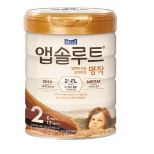 앱솔루트 프리미엄 명작 분유 2단계, 800g, 14개