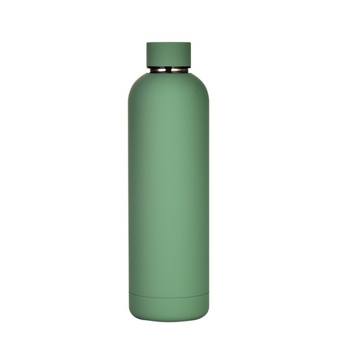 ZZJJC 2단 304 스테인리스 텀블러 물병 750ML 대용량 아웃도어 스포츠 스크럽 물컵, 멜란지그린
