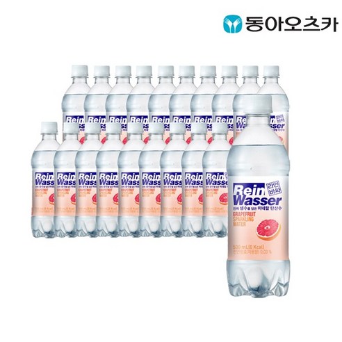 라인바싸 자몽 탄산수, 500ml, 20개