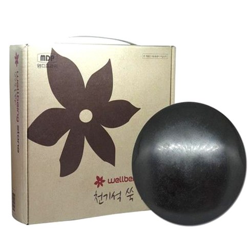 천연 쑥 돌 뜸질기 천기석 원형스톤 찜질기 마사지, 1개