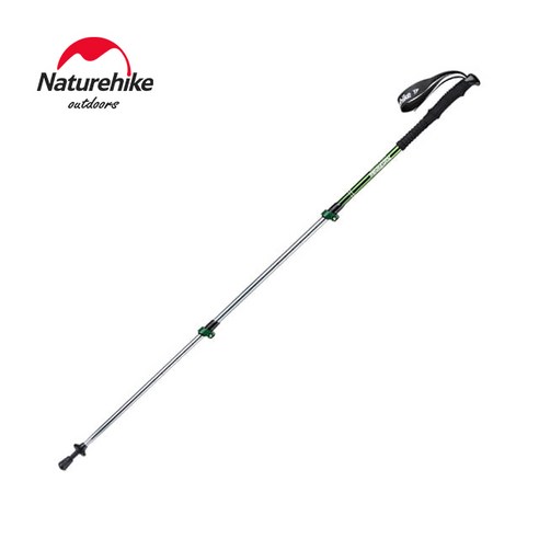 NH ST01 3단스틱 네이처하이크 Naturehike 초경량 트레킹 접이식 폴 워킹 하이킹 스틱 캠핑 가족, 그린(135cm)