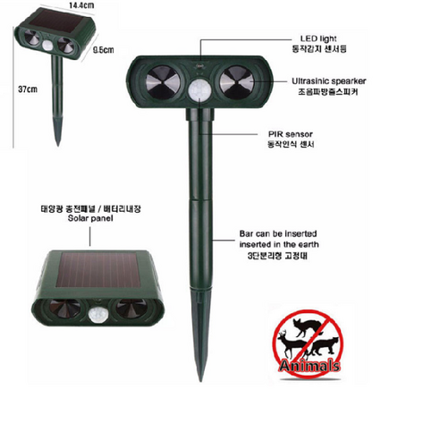쏠라야생동물퇴치기 멧돼지 고라니 유해조류퇴치기 상인농자재, 1개