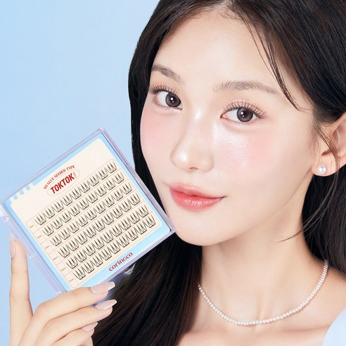 5분 만에 완성하는 자연스러운 속눈썹, 코링코 톡톡하라 노글루 속눈썹 #퓨어