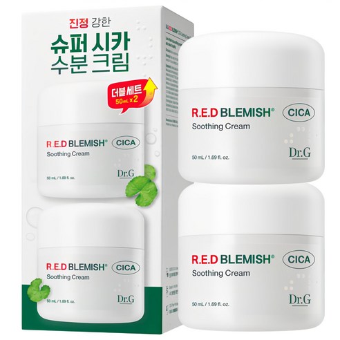 닥터지 레드 블레미쉬 시카 수딩 크림, 50ml, 2개