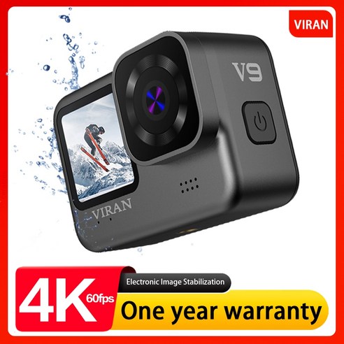 VIRAN 액션 카메라 4K 60fps 스크린 리모컨 방수 스포츠 운행 기록기 HD1080P 자전거 블랙박스 액션캠 4K 캠 128GB 한국어 지원 가능 3.V9 자전거카메라