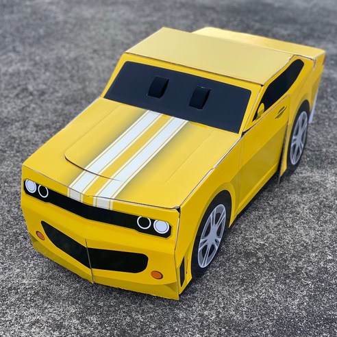 두잇맵 로보트 변신 자동차 띠봇 키트 어린이날선물 DIY로봇 장난감 만들기, 옐로우, 1개
