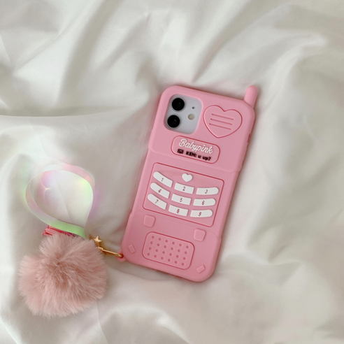 아이폰12미니 실리콘 케이스, 핑크 바비, 할인가격 9,500원
