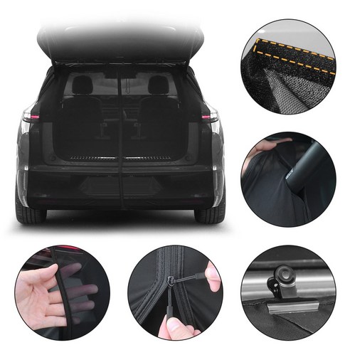 자석형 지퍼형 EVOKME 방충망 모기장으로 차량 트렁크를 곤충으로부터 편안하게 보호하세요.