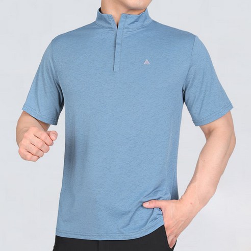 이지바이 쾌남 남성 쾌적한 반팔 집업 티셔츠(ST31LT046M)