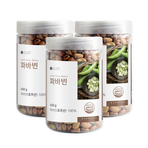 바로푸드 파바빈, 450g, 3개