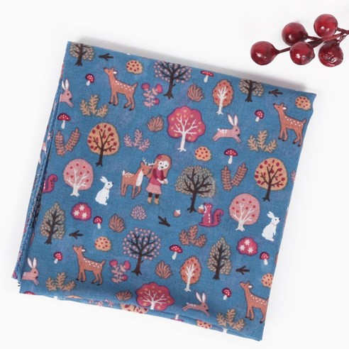 코튼하우스 국산 아사 가제 면100% 손수건 스카프 목수건 개별 OPP포장 100종