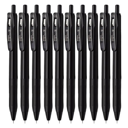 제브라 사라사 R 젤 펜 0.5mm JJ29-R1, 10개, 블랙
