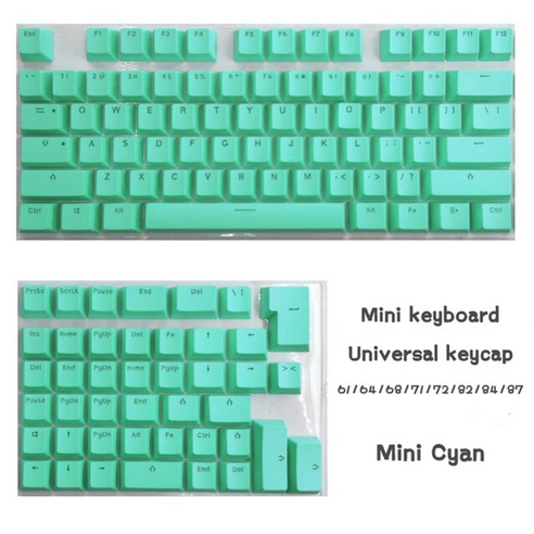 키캡 키보드 keycaps pbt 반투명 백라이트 118 식 보드 미니 보드 체리 더블, 연한 초록색
