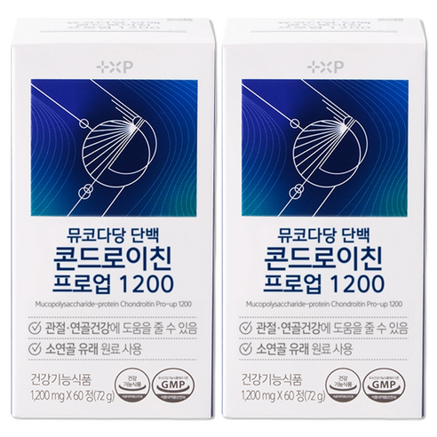 소연골 콘드로이틴 콘드로이친 1200 관절 및 연골 건강 식약처 GMP 인증, 2세트, 60정