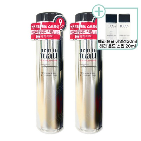 (1+1+헤라 스킨로션 샘플)엘라스틴 맨인매트 엑스트라 완벽 고정 스프레이 은은한 머스크향 200ml - 남성헤어왁스 | 쿠팡