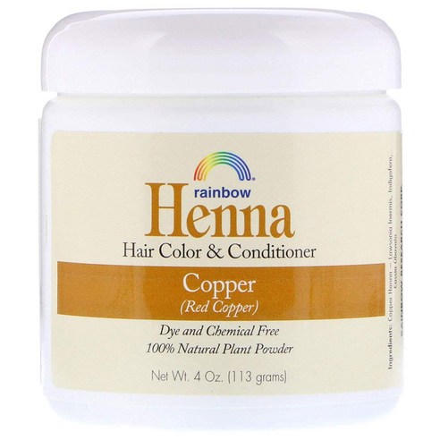 레인보우리서치 헤나 보태니컬 헤어 컬러 앤 컨디셔너, Persian Copper, 1개