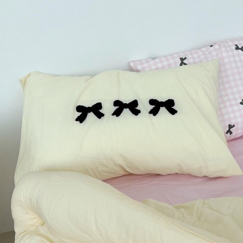 코지풀 블리스 리본 베개커버 순면 자루베개커버