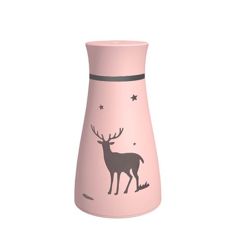 Skytree 사무실 탁사용 무선 미니 가습기 200ML, 사슴핑크