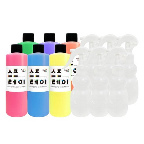 스노우키즈 스프레이 물감 250ml + 트리거 60ml x 6p 풀세트, 6색
