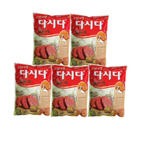 CJ제일제당 쇠고기 다시다, 2kg, 5개