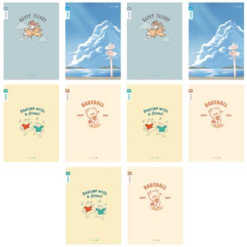 모닝글로리 초등 알림장 좁은칸, 10개, 랜덤발송 A