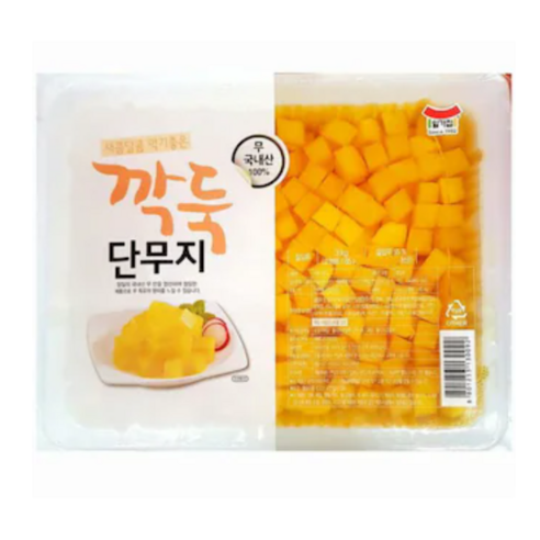 일가집 일미농수산 깍둑단무지 3kg x 4팩 (1박스) - 상세설명 필수 확인!!, 4개