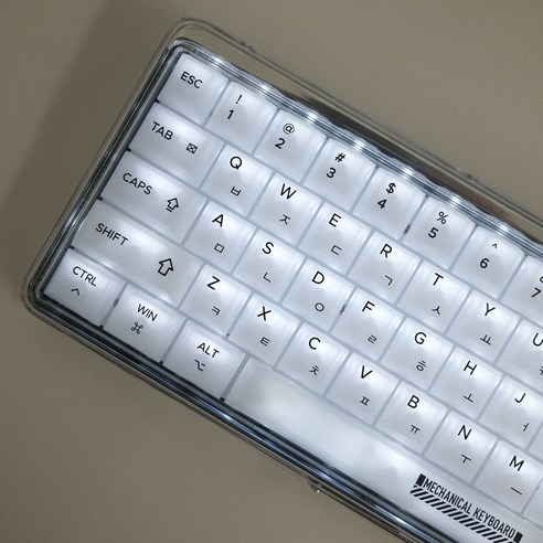 그린 화이트 안개 매트 키캡: 당신의 키보드를 예술 작품으로 승화시키다 반투명키캡