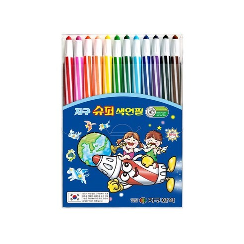 지구화학 지구 슈퍼 색연필 샤프식, 12색, 10개