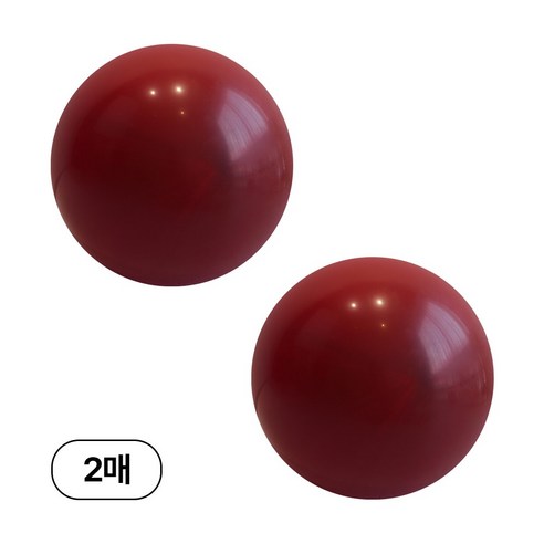 디어플레이스 90cm 대형 원형 풍선, 2매, 10_버건디