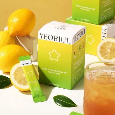 여리울 이너별워터 레몬녹차꿀차 아이돌물 클렌즈워터, 2개, 30회분