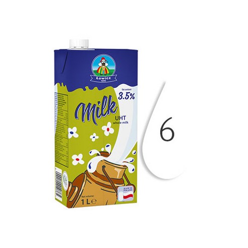 로비츠 멸균우유1리터, 6개, 1L