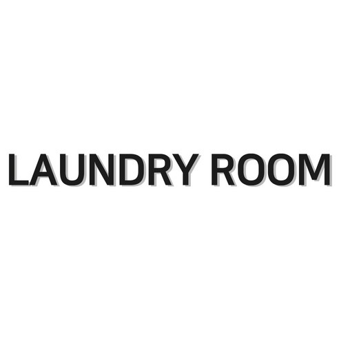 스튜디오투명 화장실 표지판, LAUNDRY ROOM, 1개