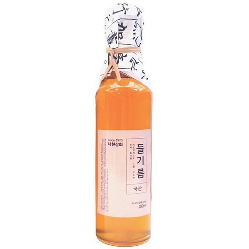 50년전통대현상회 저온압착 국산 들기름 180ml, 1개