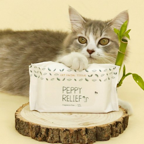 페피릴리프 고양이 캣닢 뱀부 페이셜 티슈, 무향, 5팩, 20매 
펫티켓 산책용품