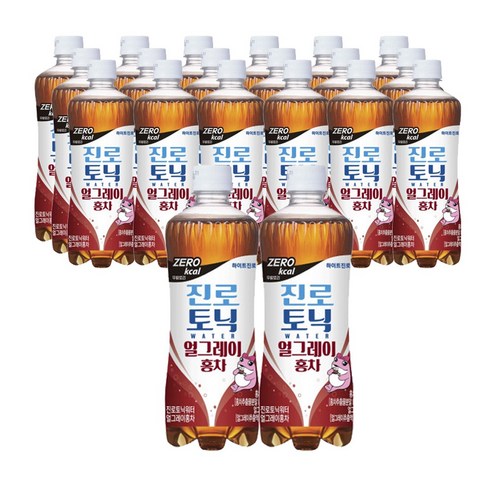 진로 토닉워터 얼그레이 홍차 제로 600ml x20병 대용량, 20개