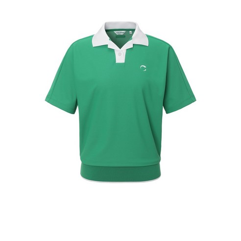 데일리룩 고민 끝! PQ소재 배색 오픈 카라 반팔 티셔츠로 스타일과 편안함을 동시에!