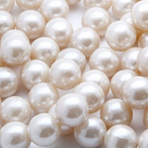 진주구슬 비즈 - 6mm/8mm/10mm/12mm/14mm/16mm/18mm/20mm, 1개, 아이보리 12mm